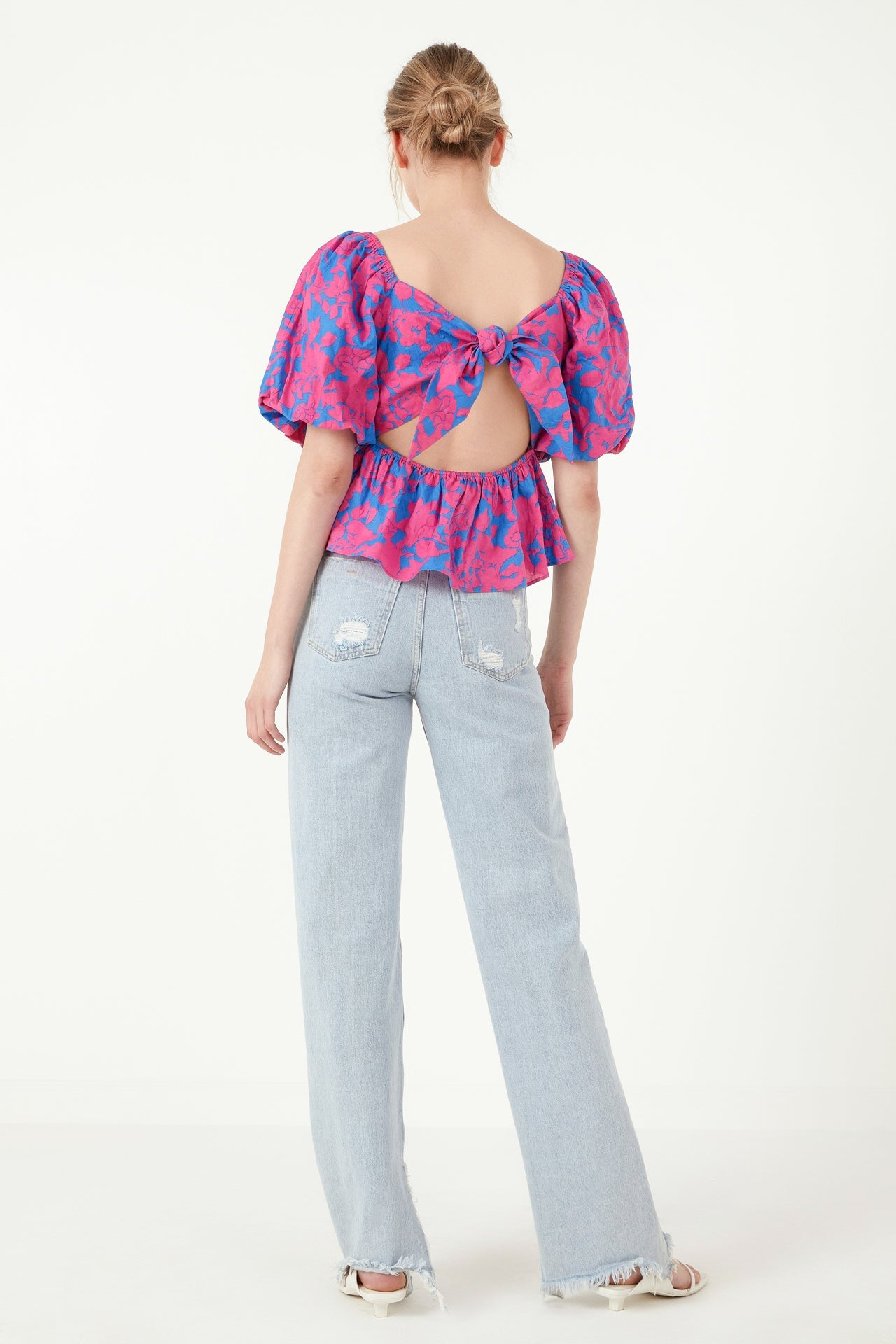 FREE THE ROSES - Free The Roses - Floral Puff Sleeve Top - TOPS available at Objectrare