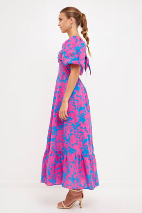 FREE THE ROSES - Free The Rose - Floral Cut-Out Maxi Dress - DRESSES available at Objectrare