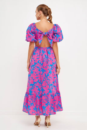 FREE THE ROSES - Free The Rose - Floral Cut-Out Maxi Dress - DRESSES available at Objectrare