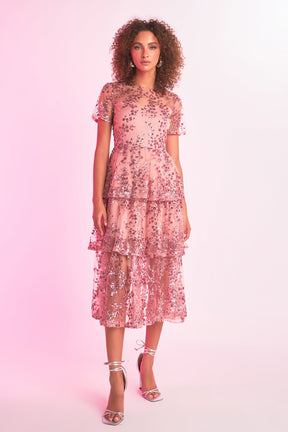 ENDLESS ROSE - Sequined Embroidered Maxi Dress - DRESSES available at Objectrare