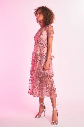 ENDLESS ROSE - Sequined Embroidered Maxi Dress - DRESSES available at Objectrare