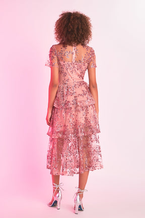 ENDLESS ROSE - Sequined Embroidered Maxi Dress - DRESSES available at Objectrare