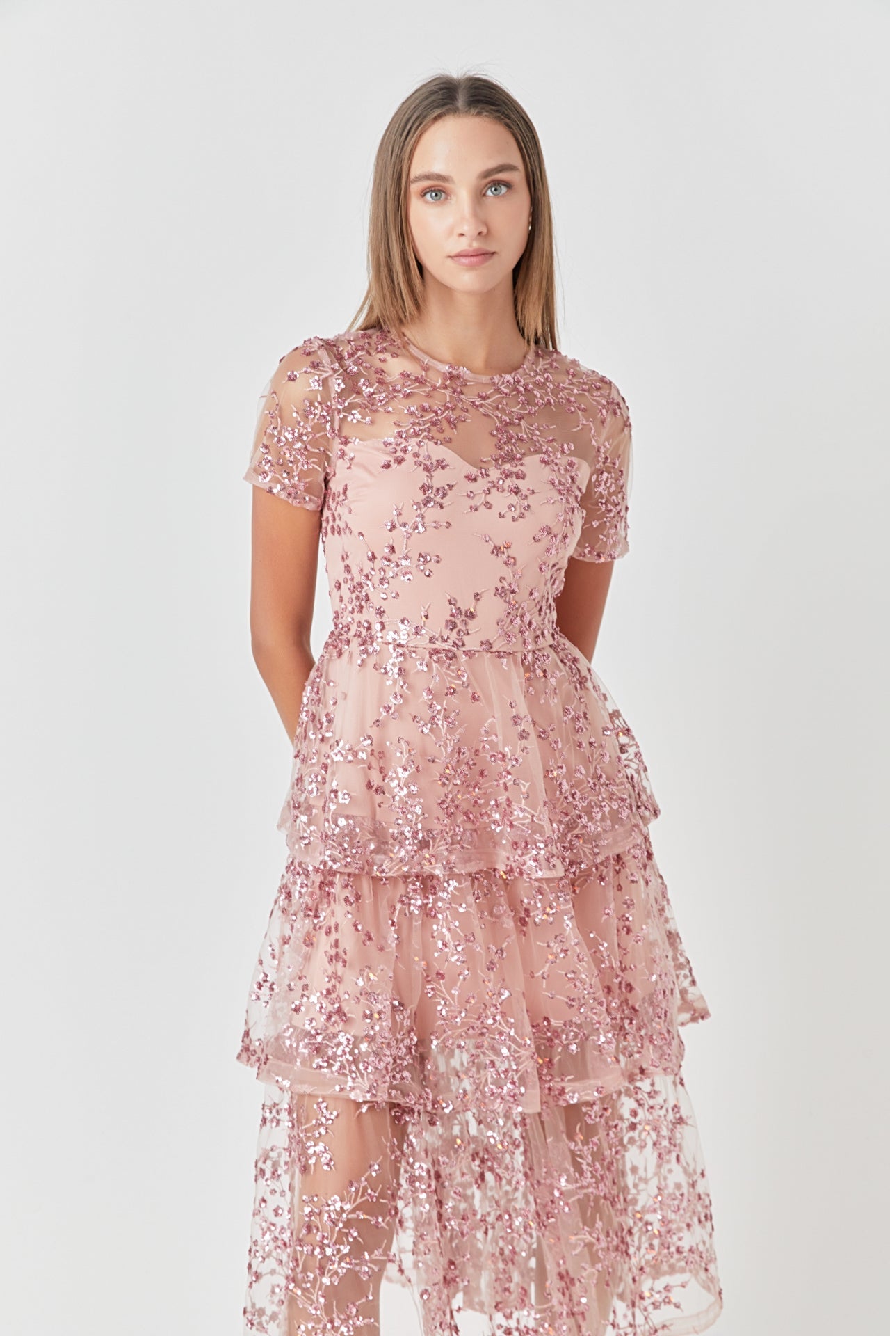 ENDLESS ROSE - Sequined Embroidered Maxi Dress - DRESSES available at Objectrare