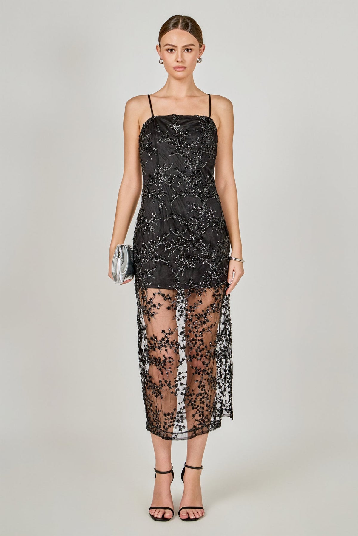 ENDLESS ROSE - Sequins Embroidered Cocktail Dress - DRESSES available at Objectrare