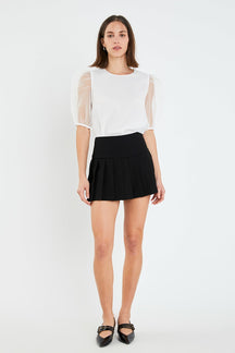 ENGLISH FACTORY - English Factory - Organza Puff Sleeve Top - TOPS available at Objectrare