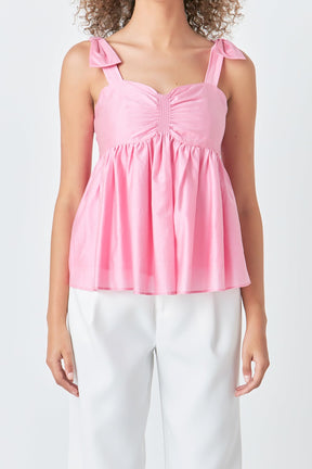 ENDLESS ROSE - Endless Rose - Bow Accent Top - TOPS available at Objectrare