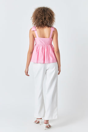 ENDLESS ROSE - Bow Accent Top - TOPS available at Objectrare