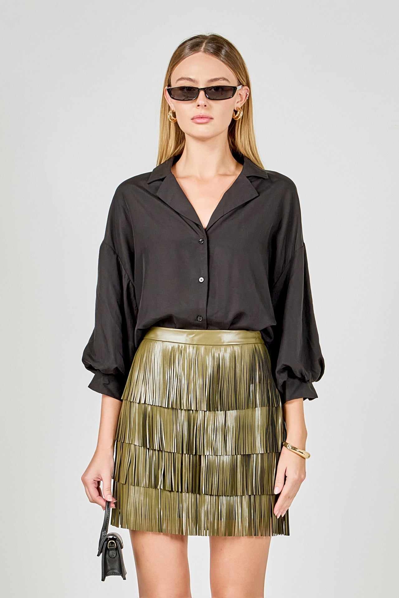 ENDLESS ROSE - Button-Up Collared Shirt - SHIRTS & BLOUSES available at Objectrare