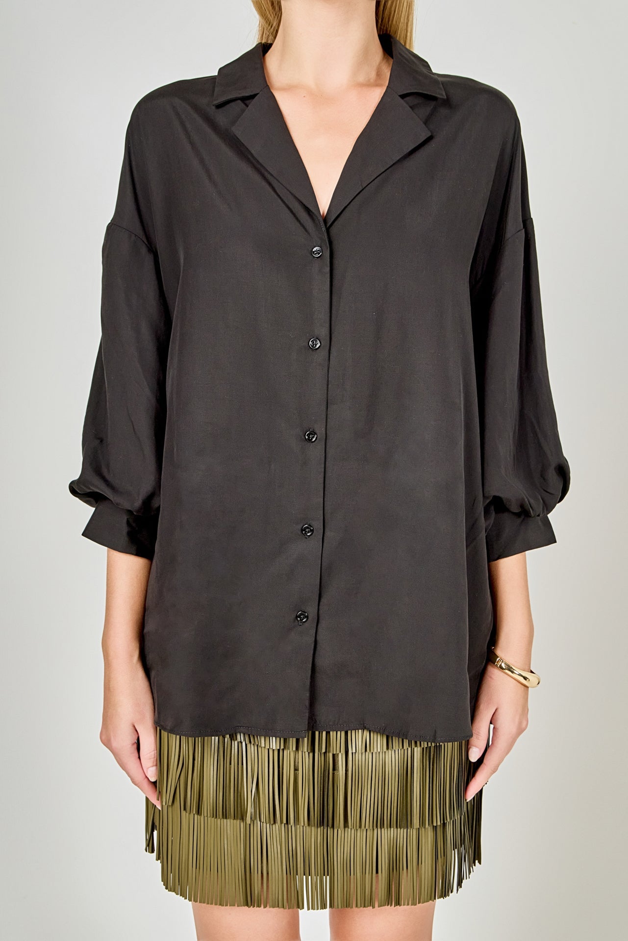 ENDLESS ROSE - Button-Up Collared Shirt - SHIRTS & BLOUSES available at Objectrare