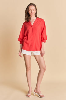 ENDLESS ROSE - Button-Up Collared Shirt - TOPS available at Objectrare