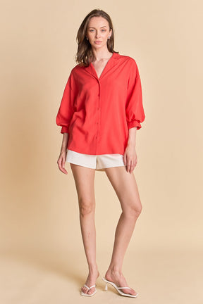 ENDLESS ROSE - Button-Up Collared Shirt - TOPS available at Objectrare