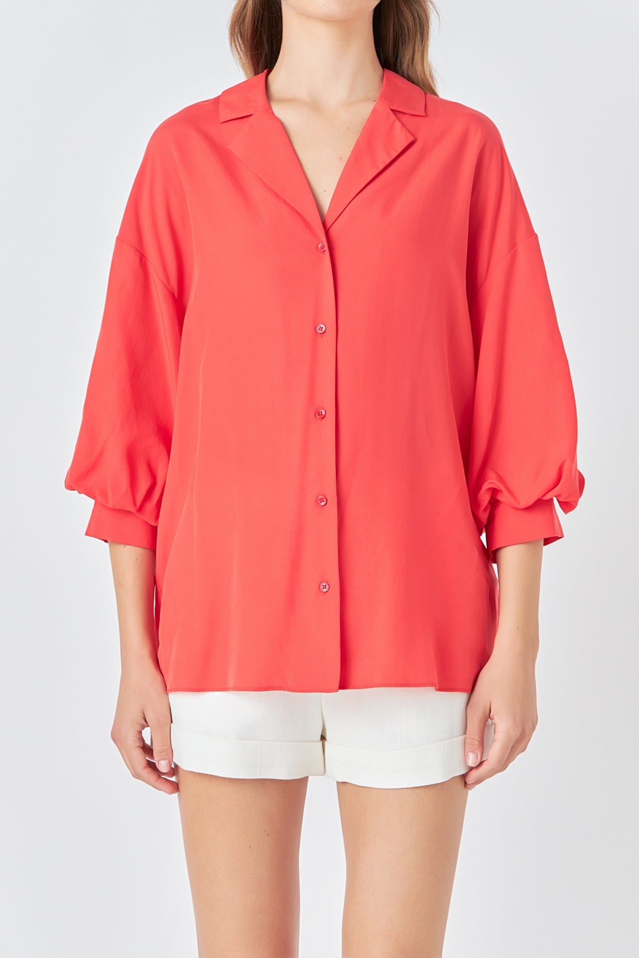 ENDLESS ROSE - Endless Rose - Button-Up Collared Shirt - SHIRTS & BLOUSES available at Objectrare