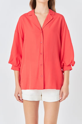 ENDLESS ROSE - Endless Rose - Button-Up Collared Shirt - SHIRTS & BLOUSES available at Objectrare