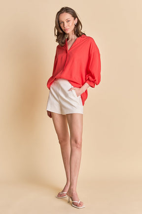 ENDLESS ROSE - Button-Up Collared Shirt - TOPS available at Objectrare