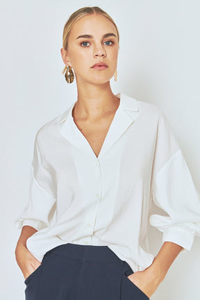 ENDLESS ROSE - Button-Up Collared Shirt - TOPS available at Objectrare
