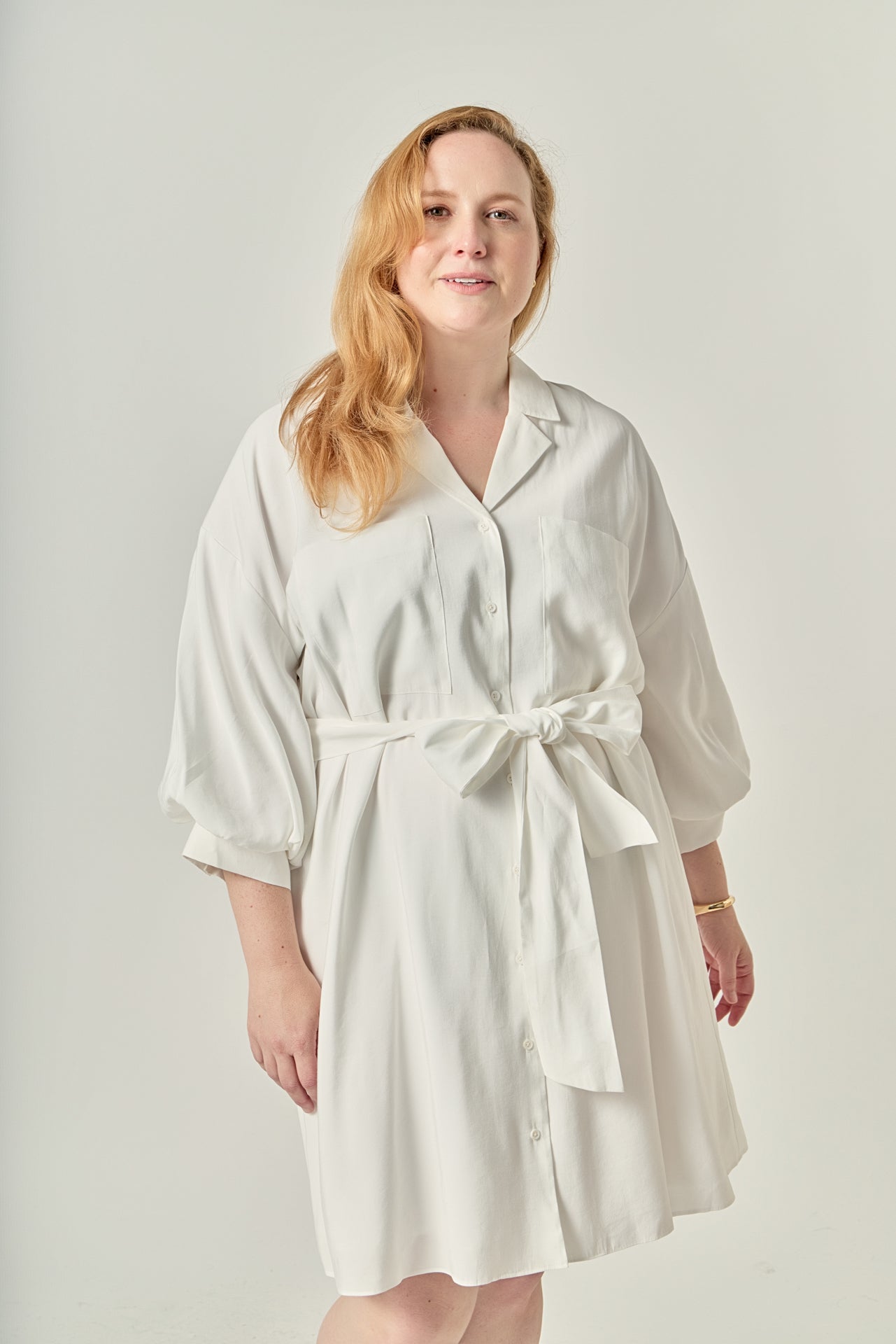 ENDLESS ROSE - Blouson Sleeve Belted Shirt Dress - DRESSES available at Objectrare