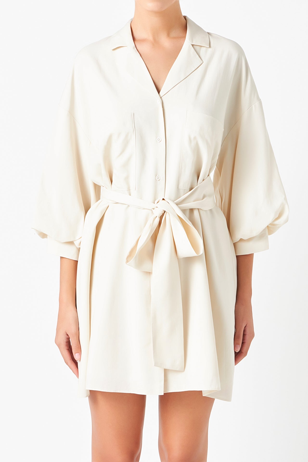 ENDLESS ROSE - Endless Rose - Belted Mini Shirt Dress - DRESSES available at Objectrare