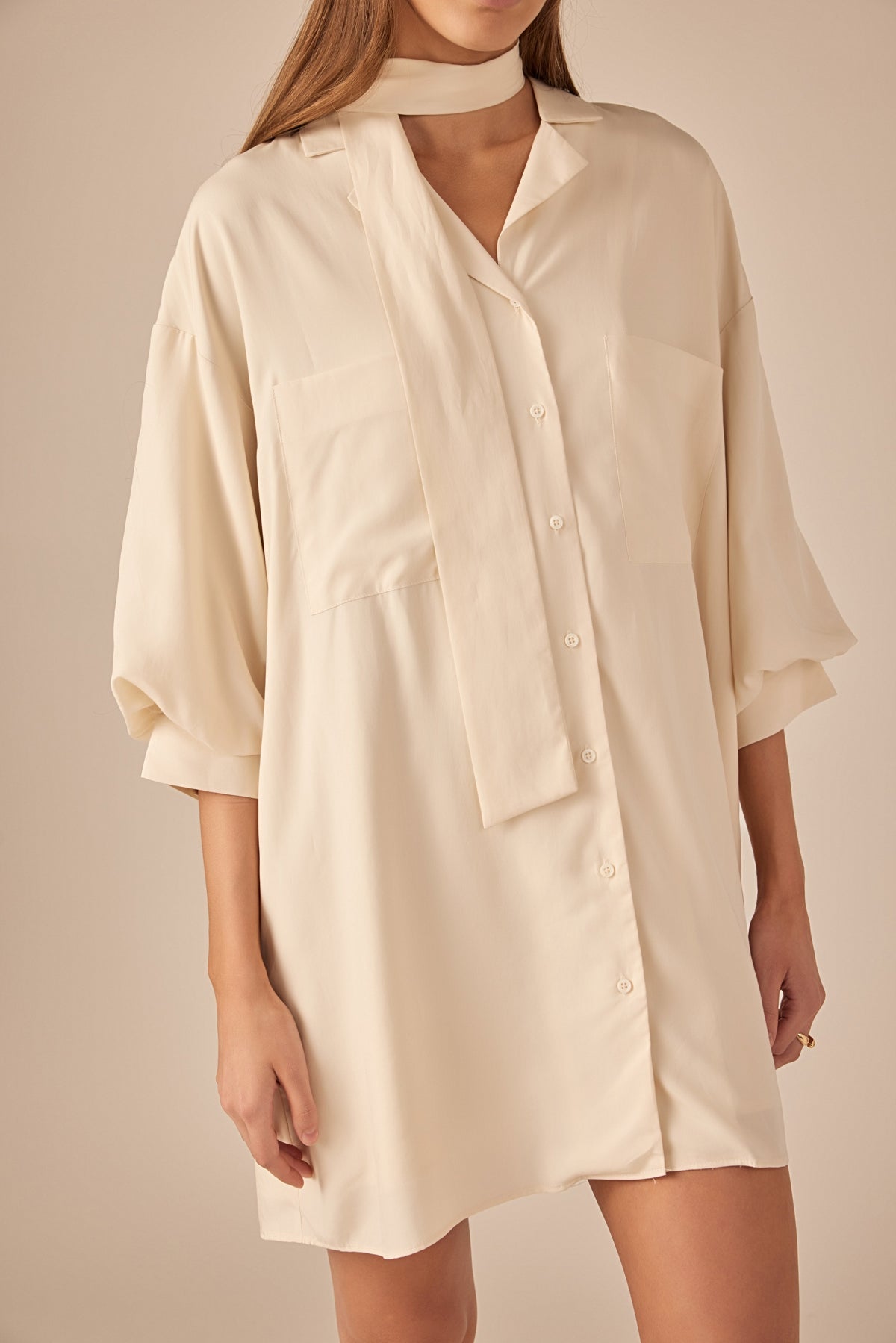 Belted Mini Shirt Dress