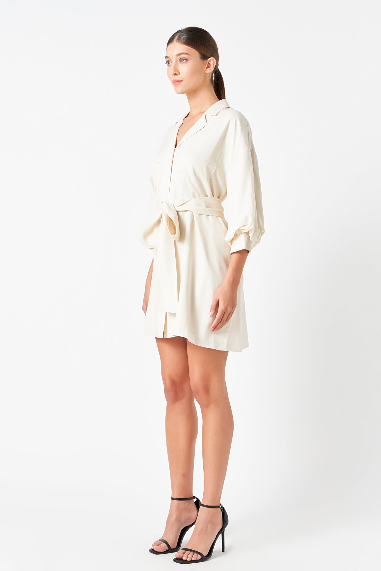 ENDLESS ROSE - Endless Rose - Belted Mini Shirt Dress - DRESSES available at Objectrare