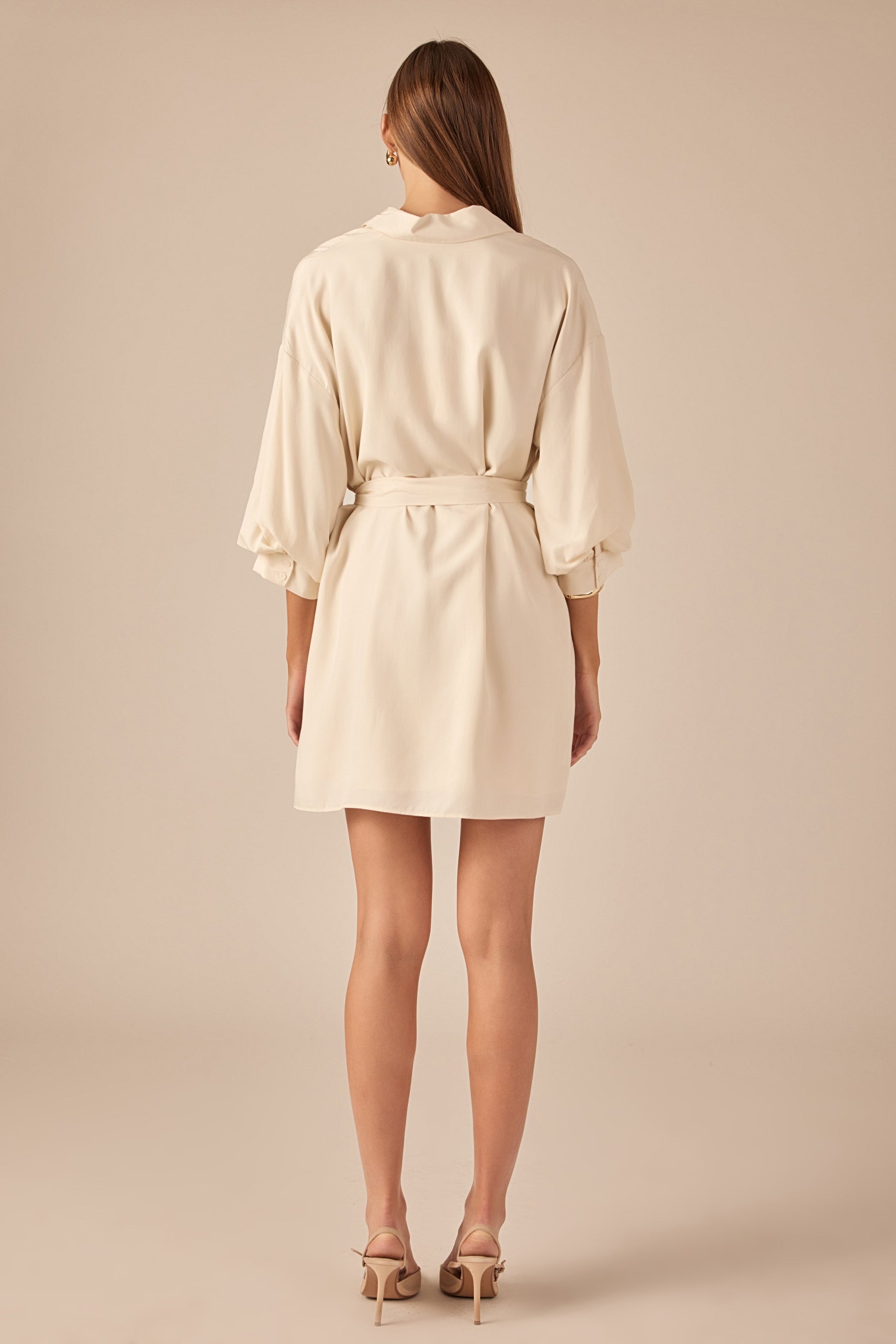 ENDLESS ROSE - Belted Mini Shirt Dress - DRESSES available at Objectrare