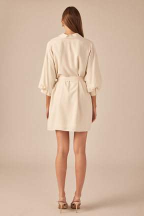 ENDLESS ROSE - Belted Mini Shirt Dress - DRESSES available at Objectrare