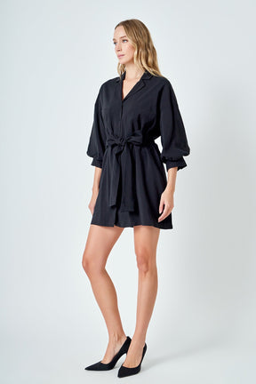 ENDLESS ROSE - Belted Mini Shirt Dress - DRESSES available at Objectrare