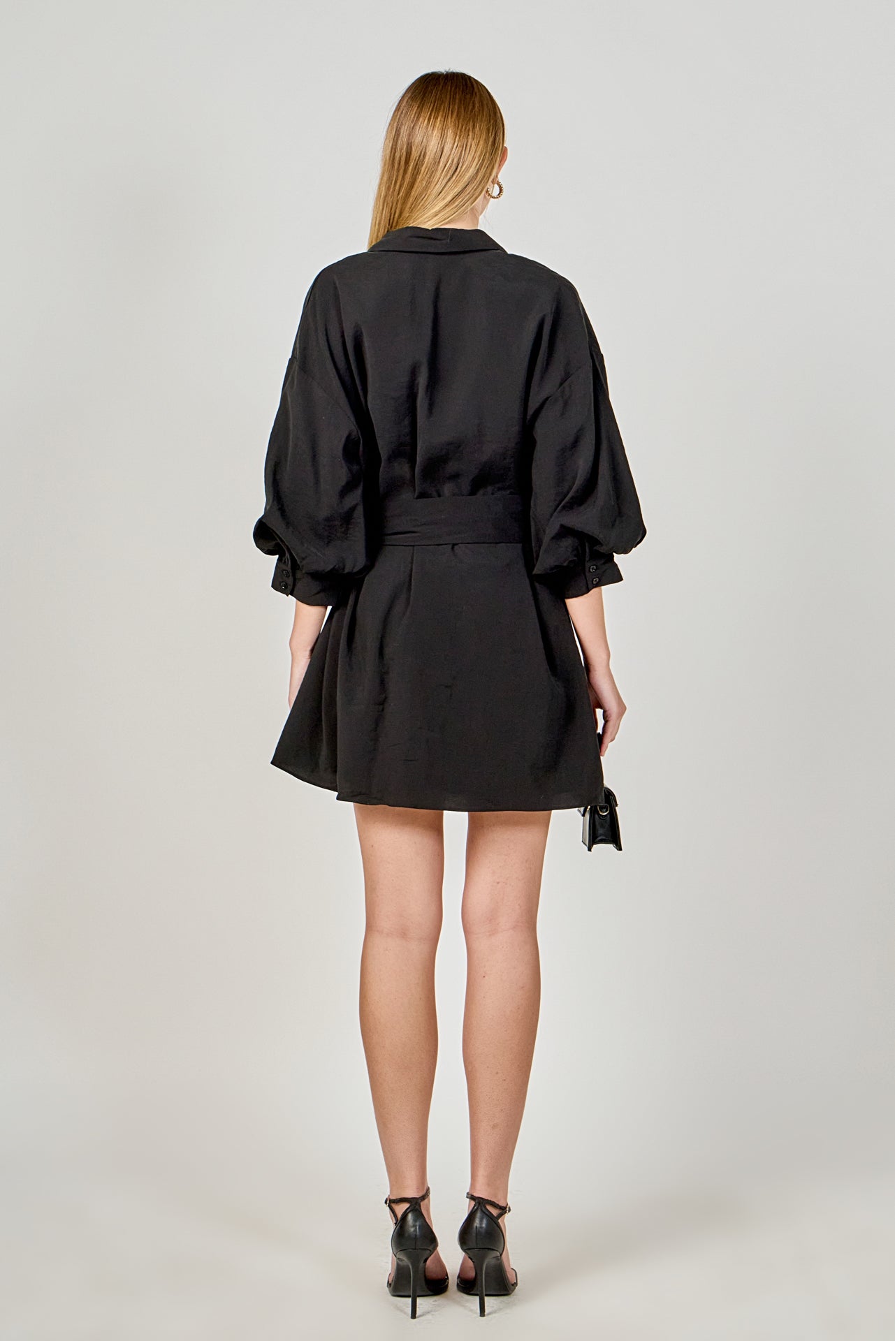 ENDLESS ROSE - Belted Mini Shirt Dress - DRESSES available at Objectrare