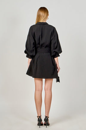 ENDLESS ROSE - Belted Mini Shirt Dress - DRESSES available at Objectrare