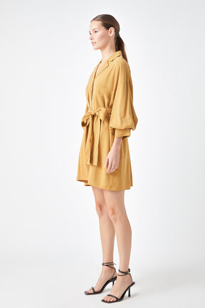 ENDLESS ROSE - Belted Mini Shirt Dress - DRESSES available at Objectrare