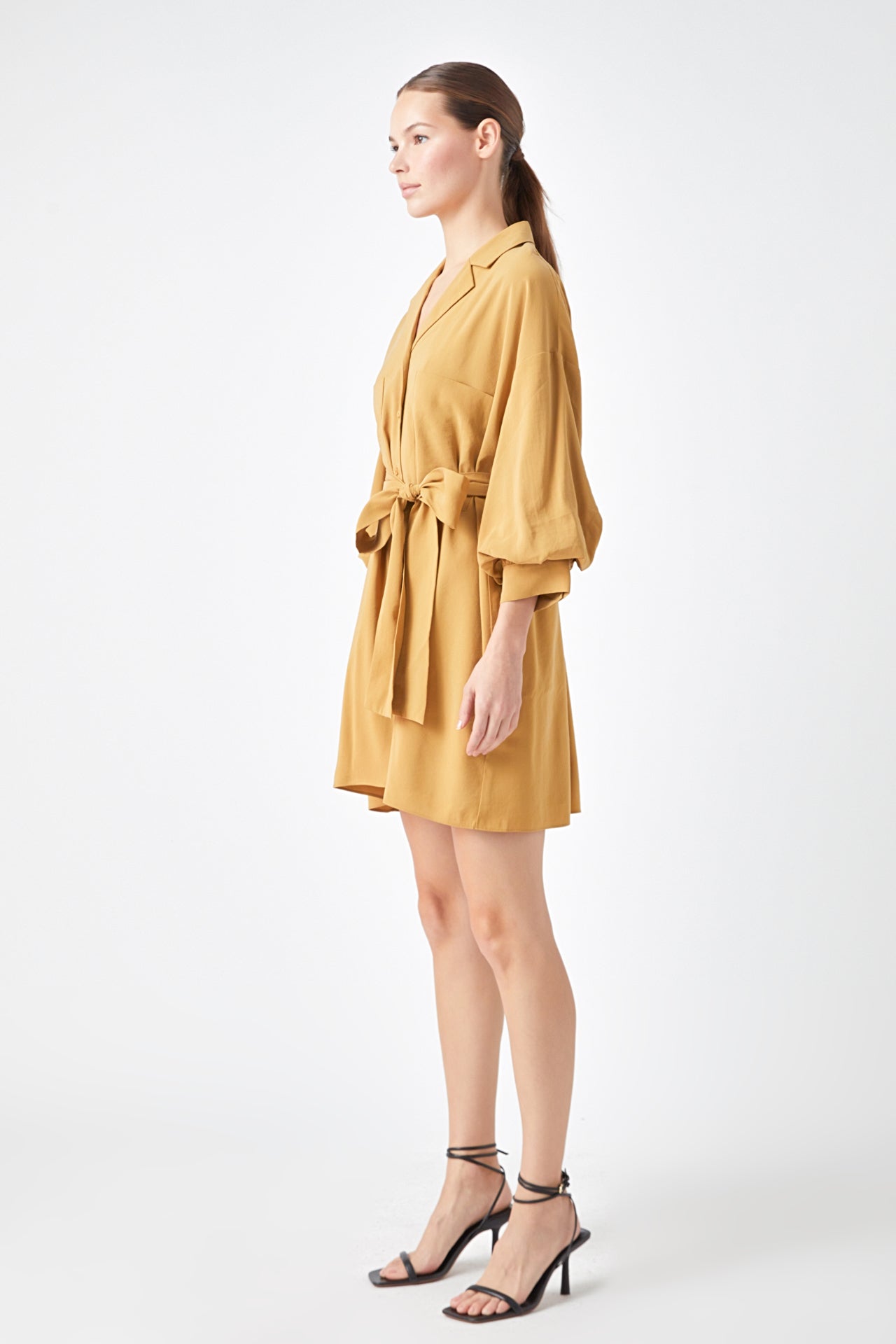 ENDLESS ROSE - Endless Rose - Belted Mini Shirt Dress - DRESSES available at Objectrare