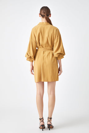 ENDLESS ROSE - Belted Mini Shirt Dress - DRESSES available at Objectrare