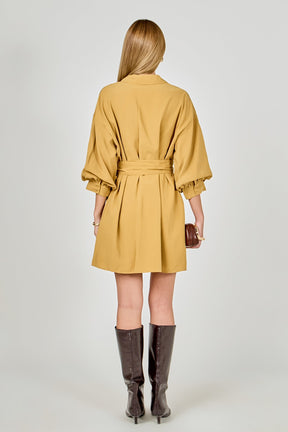 ENDLESS ROSE - Belted Mini Shirt Dress - DRESSES available at Objectrare