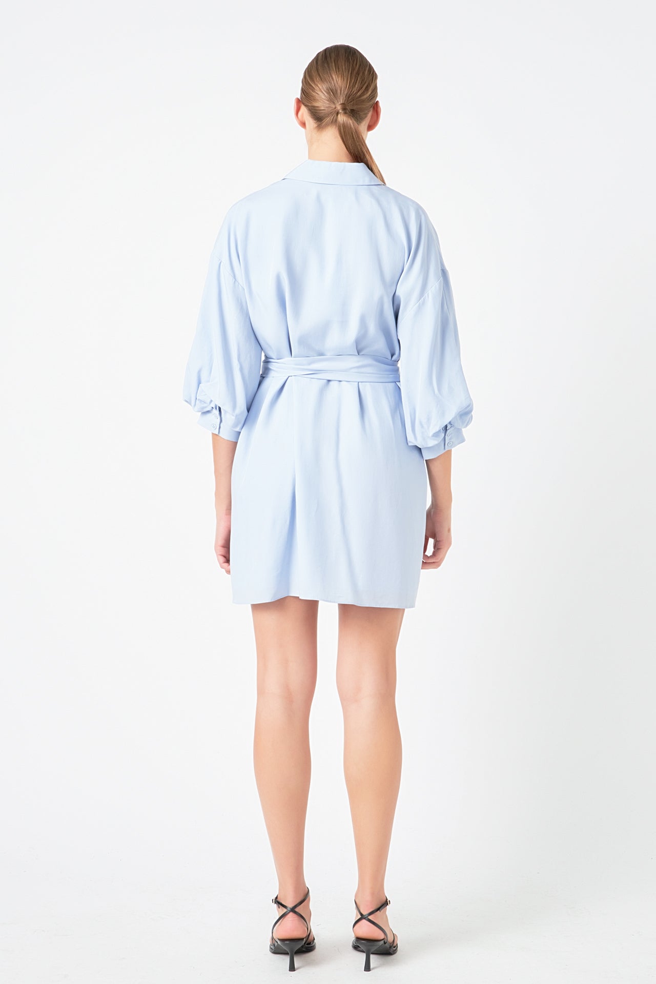 Endless Rose - Belted Mini Shirt Dress