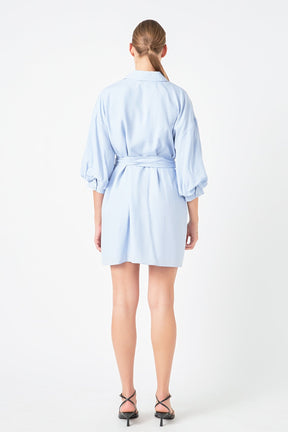 Endless Rose - Belted Mini Shirt Dress