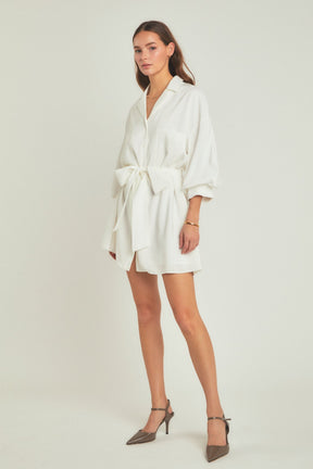 ENDLESS ROSE - Endless Rose - Belted Mini Shirt Dress - DRESSES available at Objectrare