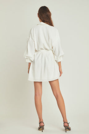 ENDLESS ROSE - Belted Mini Shirt Dress - DRESSES available at Objectrare