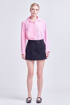 ENGLISH FACTORY - Pinstripe Color Block Shirt - SHIRTS & BLOUSES available at Objectrare