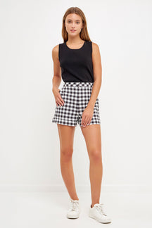 ENGLISH FACTORY - Gingham Shorts - SHORTS available at Objectrare