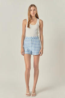 ENGLISH FACTORY - Gingham Shorts - SHORTS available at Objectrare