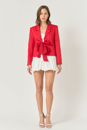 ENDLESS ROSE - Endless Rose - Bow Contrast Blazer - BLAZERS available at Objectrare