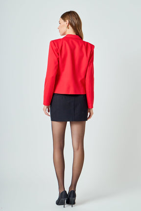 ENDLESS ROSE - Bow Contrast Blazer - BLAZERS available at Objectrare