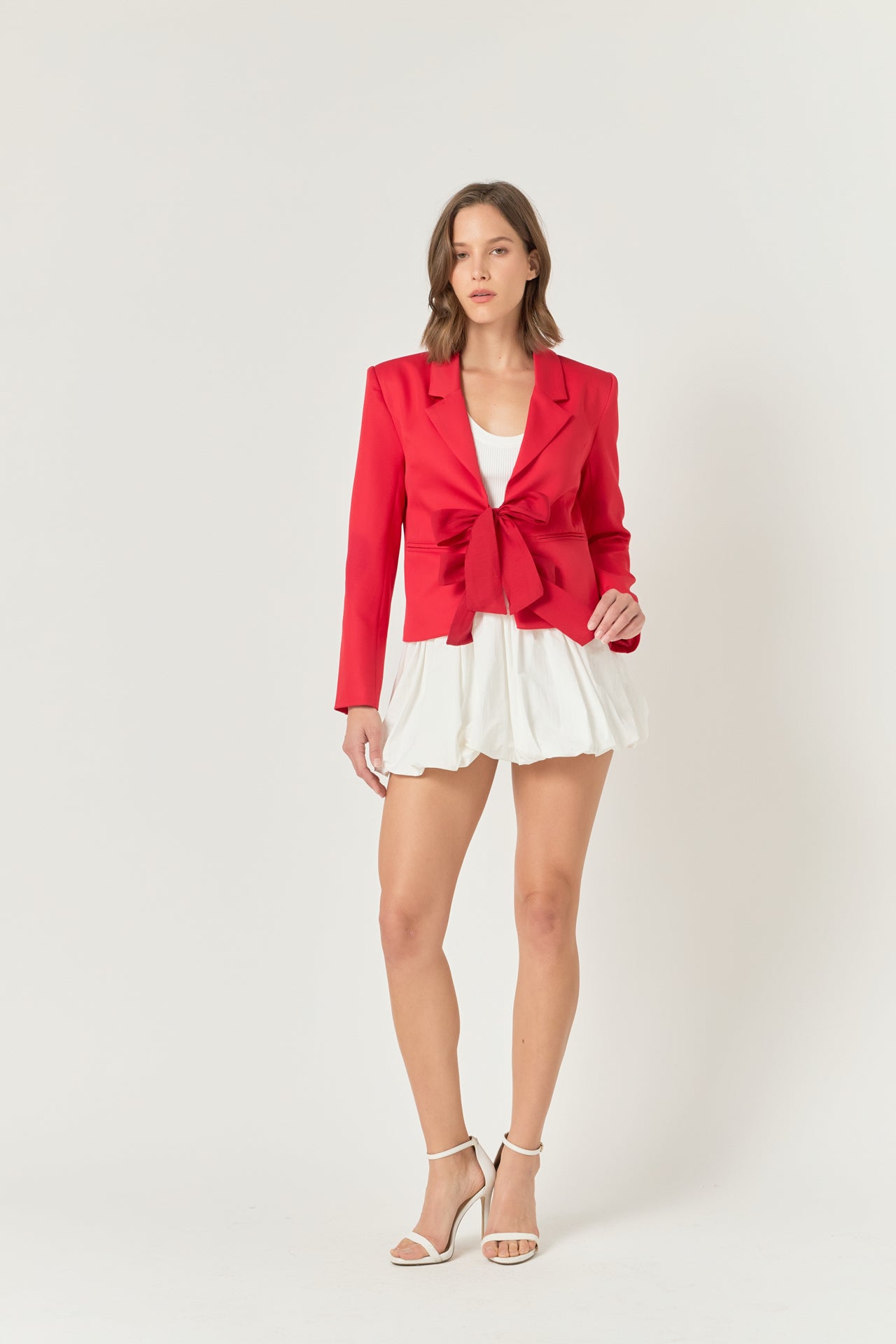 ENDLESS ROSE - Endless Rose - Bow Contrast Blazer - BLAZERS available at Objectrare