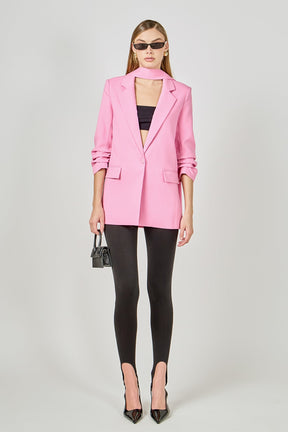 ENDLESS ROSE - Sleeve Cinched 3/4 Blazer - BLAZERS available at Objectrare