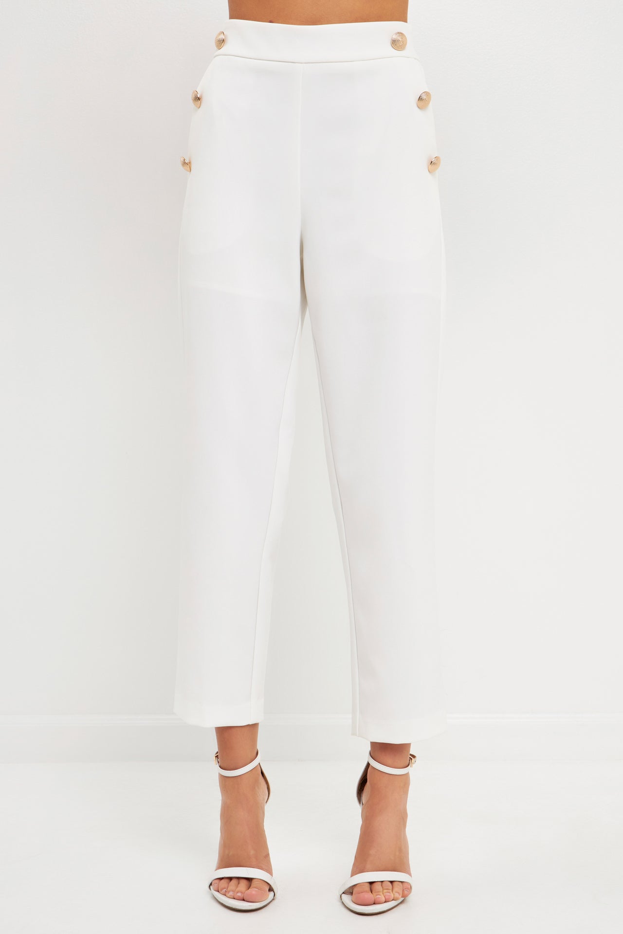 ENDLESS ROSE - Endless Rose - High Waisted Buttoned Trousers - PANTS available at Objectrare