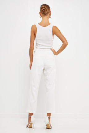 ENDLESS ROSE - High Waisted Buttoned Trousers - PANTS available at Objectrare