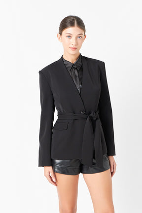 ENDLESS ROSE - Fitted Sash Blazer - BLAZERS available at Objectrare