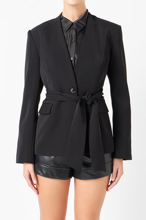 ENDLESS ROSE - Fitted Sash Blazer - BLAZERS available at Objectrare