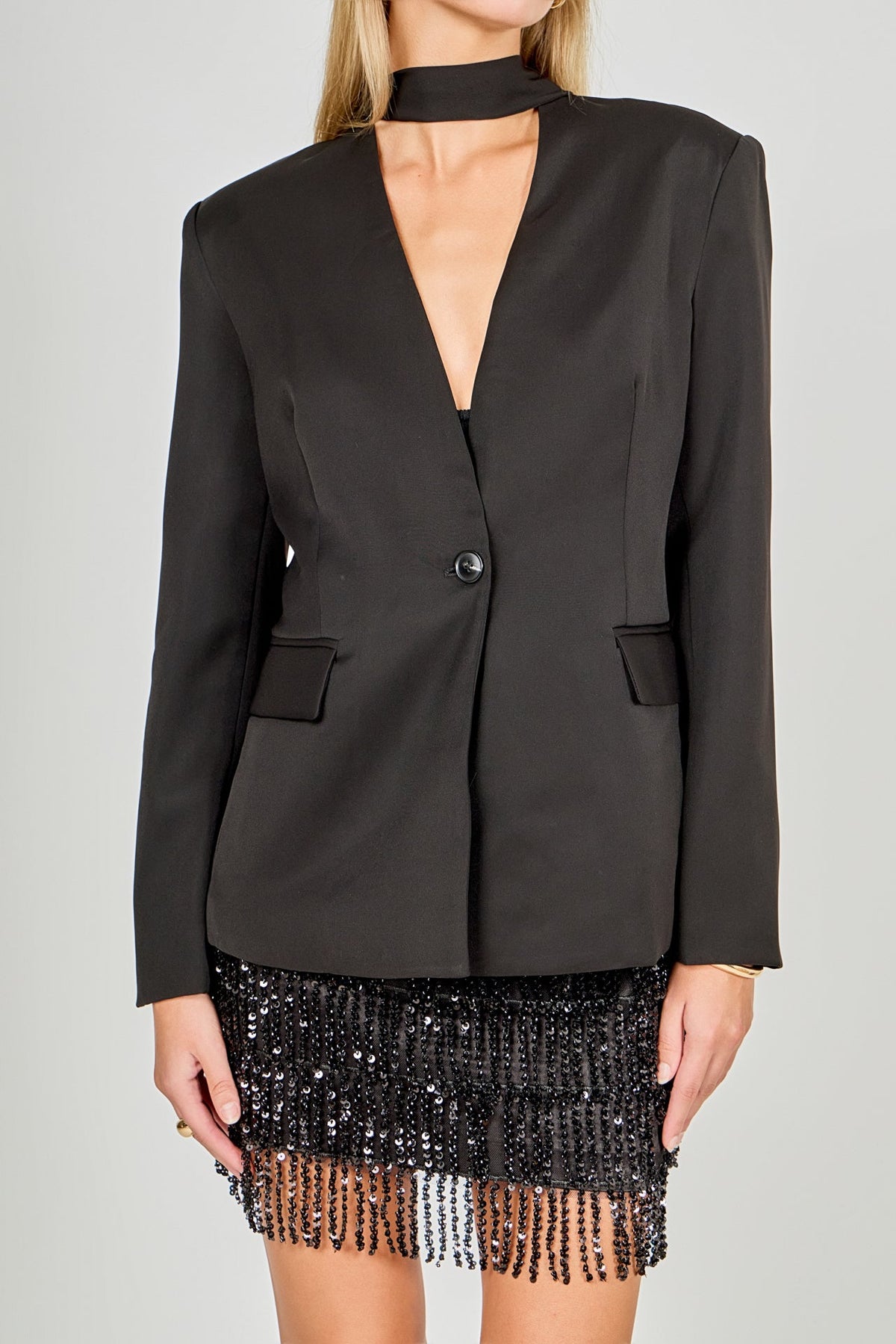 ENDLESS ROSE - Fitted Sash Blazer - BLAZERS available at Objectrare