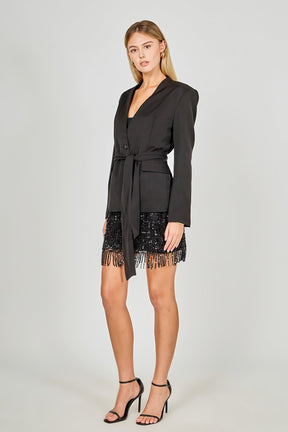 ENDLESS ROSE - Fitted Sash Blazer - BLAZERS available at Objectrare