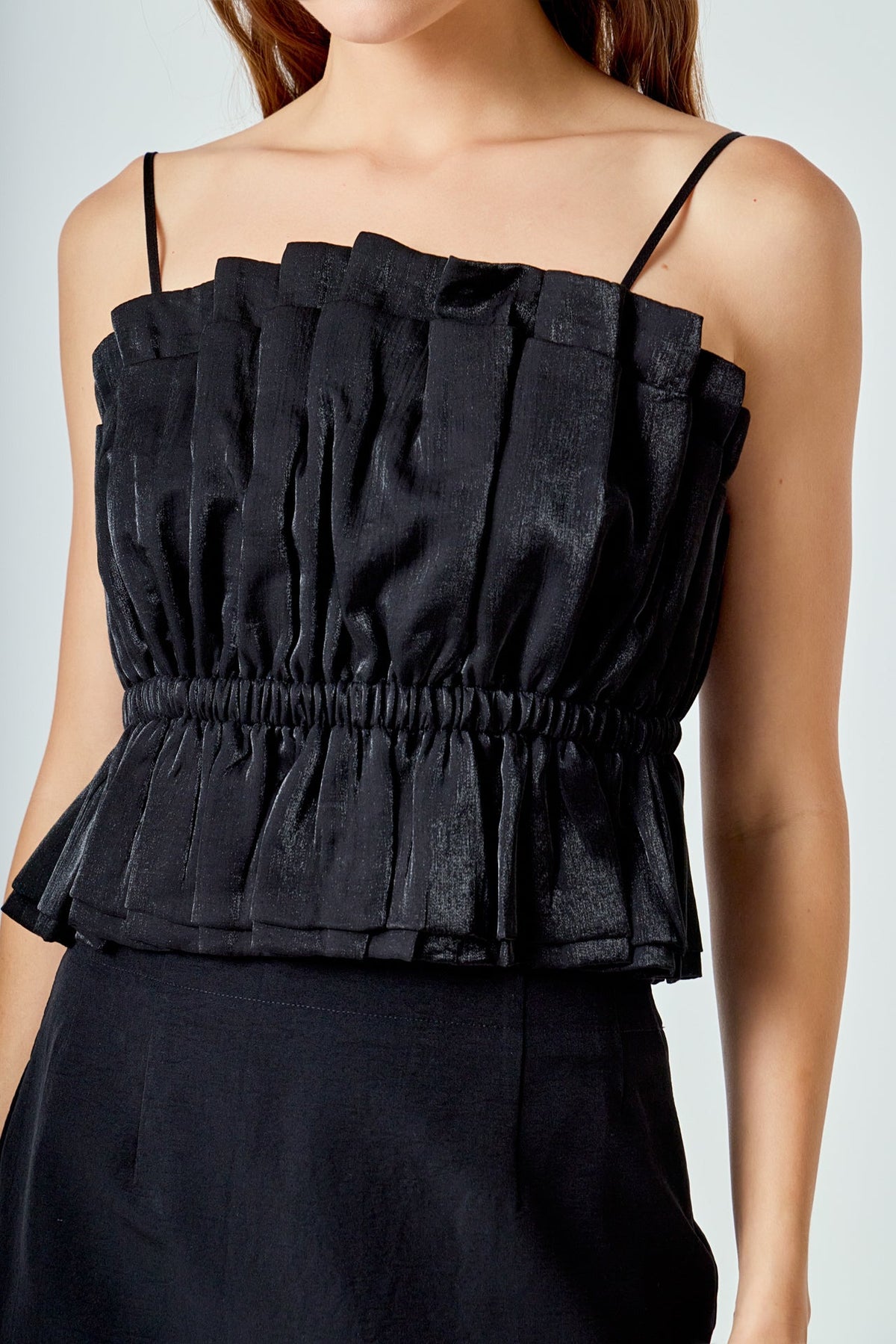 ENDLESS ROSE - Sheen Ruffled Strapless Top - TOPS available at Objectrare